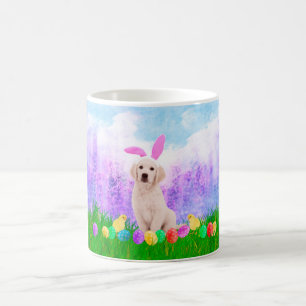 Golden Retriever Dog with Easter Eggs Bunny Chicks Coffee Mug