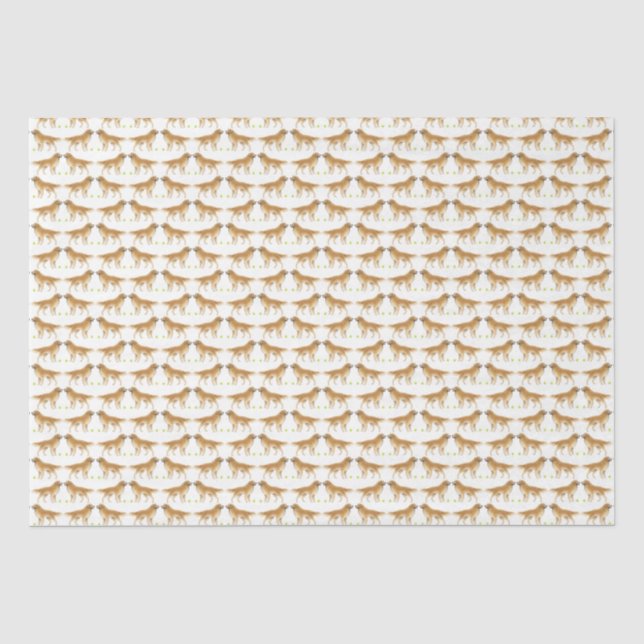 Golden Retriever Dog with Tennis Ball Tissue Paper (Front)