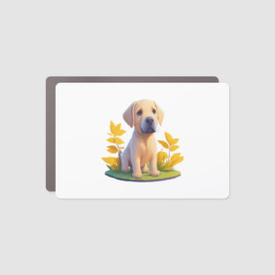 Golden Retriever Doggo Cute Digital Chibi Car Magnet