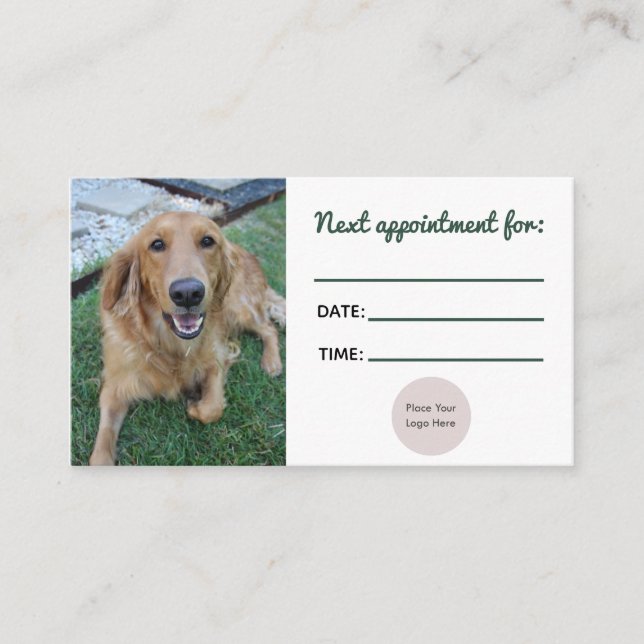 Golden Retriever Doggy Vet  Enclosure Card (Front)