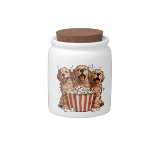 Golden Retriever Dogs Movie Popcorn Bucket Candy Jar