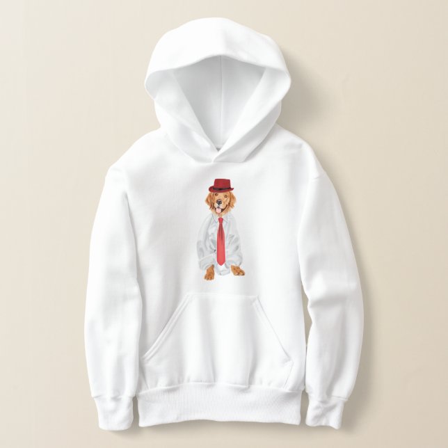 golden retriever drawing hoodie (Laydown)