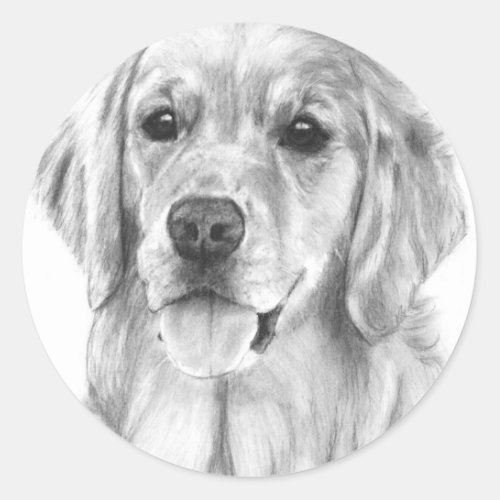 Golden Retriever Drawing Stickers