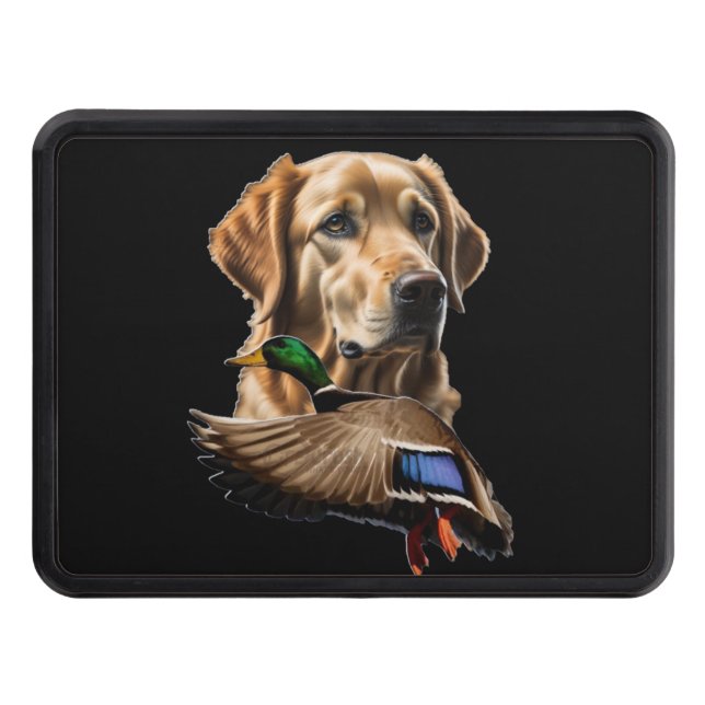 Golden Retriever Duck Hunting Hitch Cover (Front)