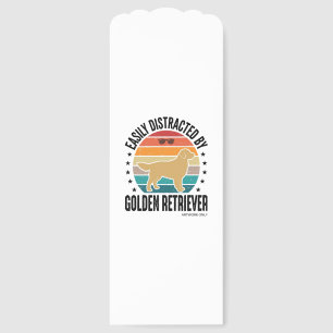 Golden Retriever Easily Distracted Vintage Dog Des Bookmarks