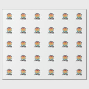 Golden Retriever Easily Distracted Vintage Dog Des Wrapping Paper