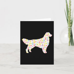 Golden Retriever Easter Bunny Dog Silhouette Card