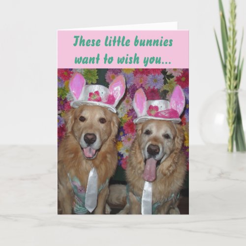 Golden Retriever Eggs_tra Special Easter Card