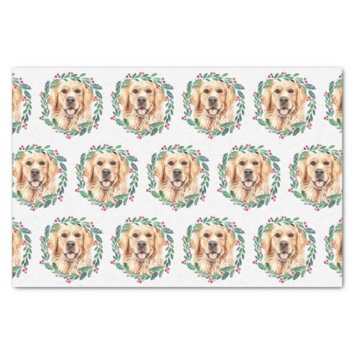 Golden Retriever Elegant Dog Christmas Tissue Paper