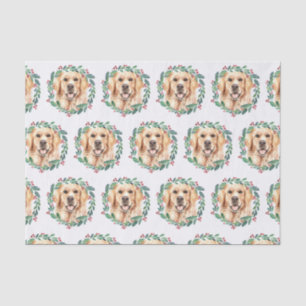 Golden Retriever Elegant Dog Christmas Tissue Paper