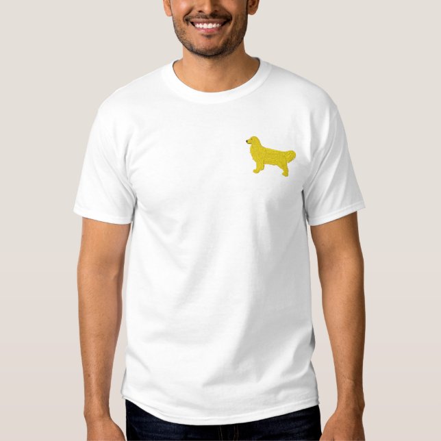 Golden Retriever Embroidered T-Shirt (Front)