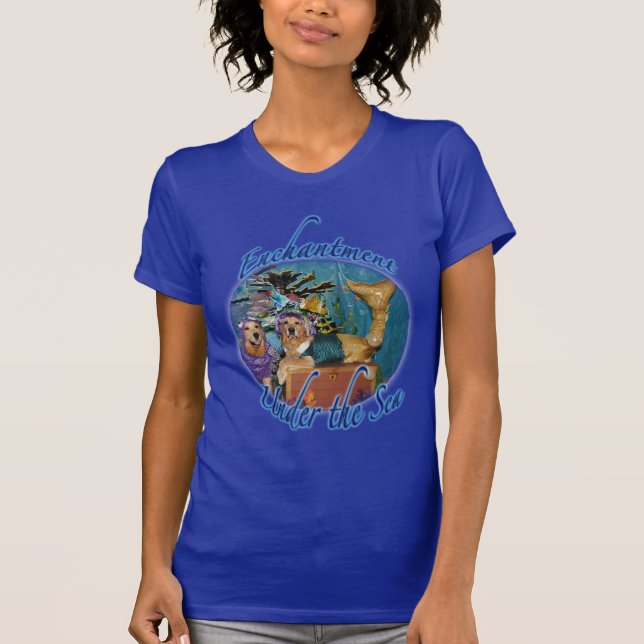 Golden Retriever Enchantment Under the Sea T-Shirt (Front)