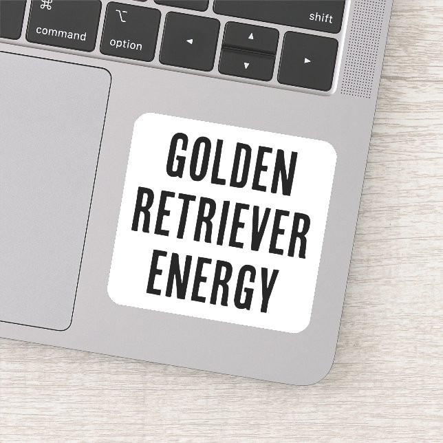 Golden retriever energy sticker (Detail)