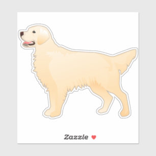 Golden Retriever English Cream or White Sticker