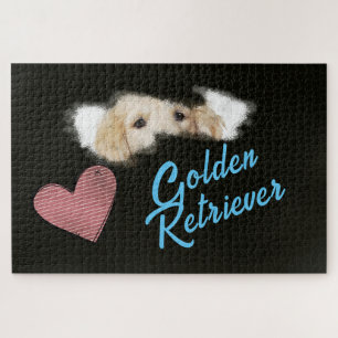 Golden Retriever Eyes Solid Color 1000 piece Jigsaw Puzzle