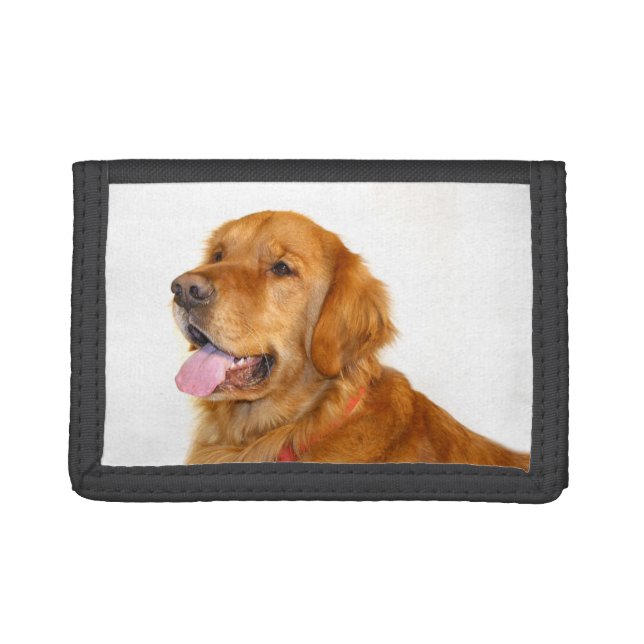 Golden Retriever face Trifold Wallet (Front)