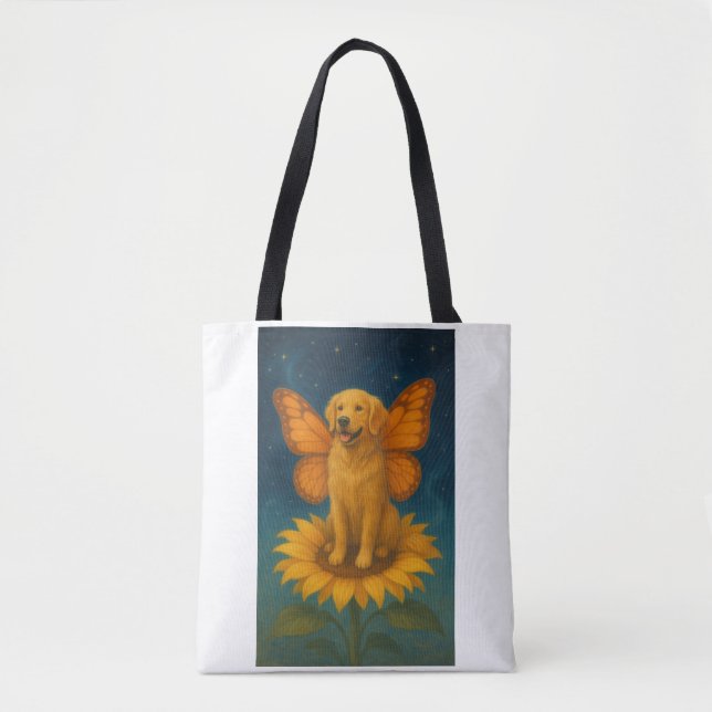 Golden Retriever Fairy Dog Tote Bag (Front)