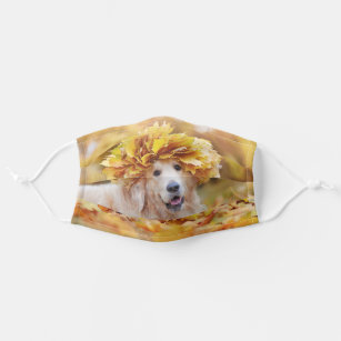 A39 Golden Retriever Dog Washable Reusable Face Mask Balaclava with Adjustable Ear Loops /& Nose Wire,3 Ply, Size:M,Made in USA