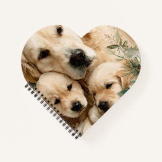 Golden Retriever Family Puppies Notebook