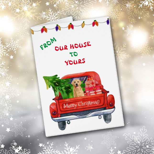 Golden Retriever Farm Truck Christmas Card (Creator Uploaded)
