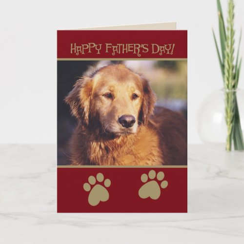 Golden Retriever Fathers Day Card