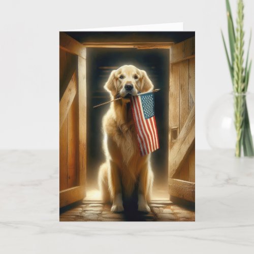 Golden Retriever Fathers Day Card