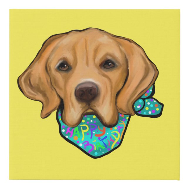 GOLDEN RETRIEVER FAUX CANVAS PRINT (Front)