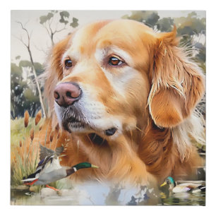 Golden Retriever Faux Canvas Print