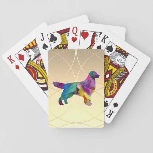 Golden Retriever Feathered Playing Cards