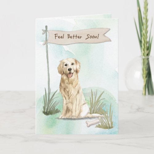 Golden Retriever Feel Better After Surgery with Do Card