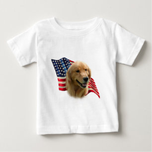 Golden Retriever Flag Baby T-Shirt