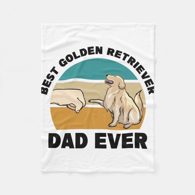 Golden Retriever Fleece Blanket (Front)