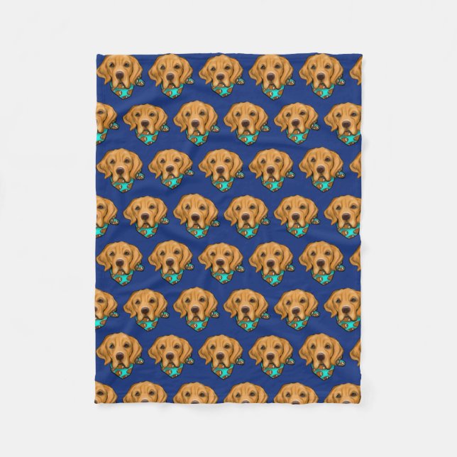 Golden Retriever Fleece Blanket (Front)