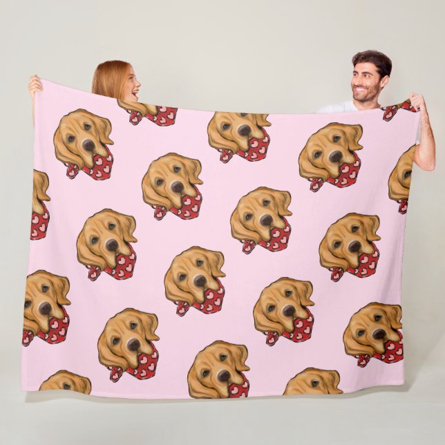 Golden Retriever Fleece Blanket (In Situ)