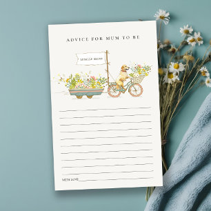 Golden Retriever Floral Advice For Mum Baby Shower