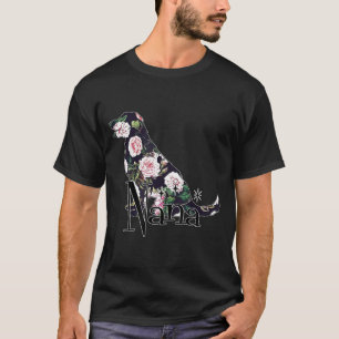 Golden Retriever Floral Nana Dog Lover Christmas T-Shirt