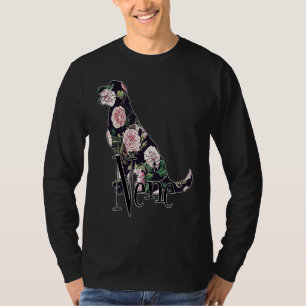 Golden Retriever Floral Nene Dog Lover Christmas T-Shirt