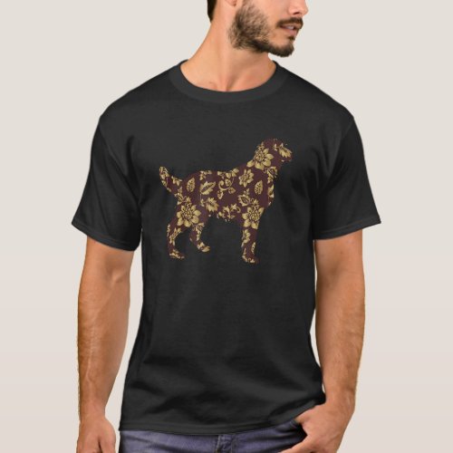 Golden Retriever Floral Pet Owner Dog Breed Lover T-Shirt