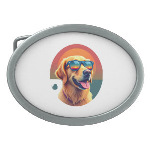 Golden Retriever for Kids Boys Girls Sunglasses Pe Belt Buckle