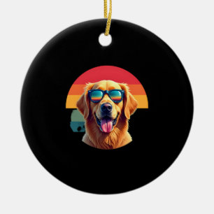 Golden Retriever for Kids Boys Girls Sunglasses Pe Ceramic Ornament