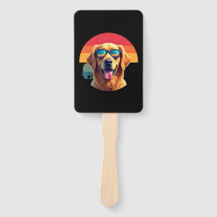 Golden Retriever for Kids Boys Girls Sunglasses Pe Hand Fan