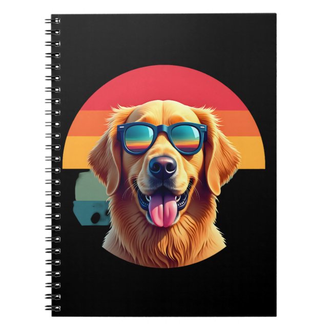 Golden Retriever for Kids Boys Girls Sunglasses Pe Notebook (Front)