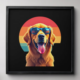 Golden Retriever for Kids Boys Girls Sunglasses Pe Peel And Stick Photo Tile