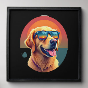 Golden Retriever for Kids Boys Girls Sunglasses Pe Peel And Stick Photo Tile