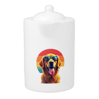 Golden Retriever for Kids Boys Girls Sunglasses Pe Teapot