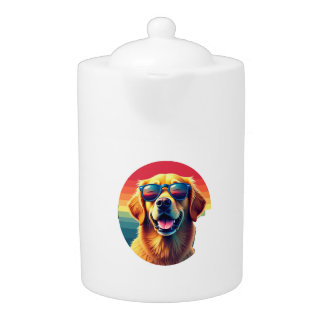 Golden Retriever for Kids Boys Girls Sunglasses Pe Teapot