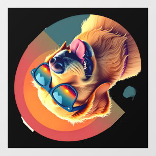 Golden Retriever for Kids Boys Girls Sunglasses Pe Wall Decal
