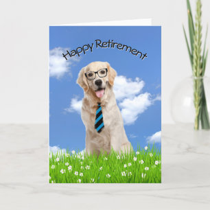 Golden Retriever For Retirement Card