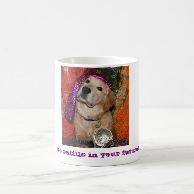 Golden Retriever Fortune Teller Coffee Mug (Center)