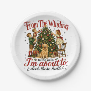 Golden Retriever From The Windows Paper Plates